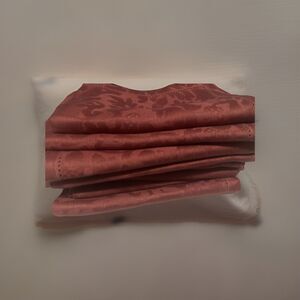 Yves Delorme Balcon Fuschia 22x22 100% Cotton Napkins Set Of 11 NEW